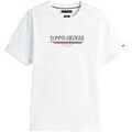 Tee-shirts sur Grenoble : T-shirt Tommy Hilfiger Logo Crew Graphic T-Shirt White