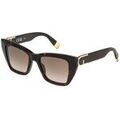Lunettes sur Grenoble : Lunettes de soleil Furla SFU882 Lunettes de soleil, Havana/Marron, 52 mm