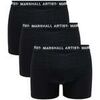 Boxers Marshall Artist 3 Pack Boxer Shorts Black Noir