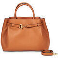 Sacs &agrave; mains sur Grenoble : Sac &agrave; main Lauren Ralph Lauren BLKE LG SCHL-SATCHEL-LARGE Marron