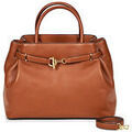 Sacs &agrave; mains sur Grenoble : Sac &agrave; main Lauren Ralph Lauren BLKE LG SCHL-SATCHEL-LARGE Marron