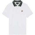T-shirt Lyle & Scott Tartan Collar Polo Shirt White