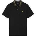 Tee-shirts sur Grenoble : T-shirt Lyle & Scott Tartan Collar Polo Shirt Jet Black
