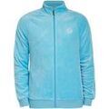 Vestes sur Grenoble : Veste Sergio Tacchini Tasso Velour Track Top Jacket Baltic Sea/White