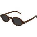 Lunettes sur Grenoble : Lunettes de soleil Saint Laurent SL M161 Lunettes de soleil, Havana/Gris, 48 mm