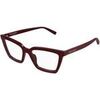 Lunettes de soleil Saint Laurent SL 912 Cadres Optiques, Bordeaux/Transparent, 53 mm