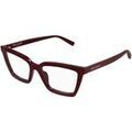 Lunettes sur Grenoble : Lunettes de soleil Saint Laurent SL 912 Cadres Optiques, Bordeaux/Transparent, 53 mm
