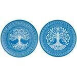 Set de table Signes Grimalt Assiette D&eacute;corative Murale Arbre De Vie Bleu Diam 30 cm. . Maison & D&eacute;co> Set de table.