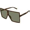 Lunettes de soleil Saint Laurent SL 909 BETTY S Lunettes de soleil, Havana/Vert, 63 mm