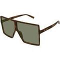 Lunettes sur Grenoble : Lunettes de soleil Saint Laurent SL 909 BETTY S Lunettes de soleil, Havana/Vert, 63 mm
