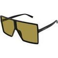 Lunettes sur Grenoble : Lunettes de soleil Saint Laurent SL 909 BETTY S Lunettes de soleil, Noir/Jaune, 63 mm