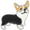 Broches Clio Blue chien Corgi Beige