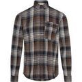 Chemises/chemisettes sur Grenoble : Chemise Anerkjendt Chemise Leif Marron A Carreaux Marine