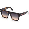 Lunettes de soleil Tom Ford FT0847 RENEE Lunettes de soleil, Havana/Fum&eacute;e, 52 mm