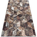 D&eacute;coration sur Grenoble : Tapis Rugsx Tapis PATCHWORK 21715 marron - Peau de 120x170 cm Marron 120x170 cm. . Maison & D&eacute;co > Tapis.