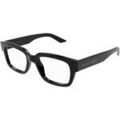 Lunettes sur Grenoble : Lunettes de soleil McQ Alexander McQueen AM0454O Cadres Optiques, Noir/Transparent, 52 mm