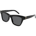 Lunettes sur Grenoble : Lunettes de soleil Saint Laurent SL M106 Lunettes de soleil, Noir/Gris, 52 mm