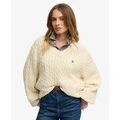 Pull Superdry Pull oversize &agrave; col en V en c&acirc;ble