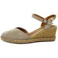 Espadrilles Verbenas Femme Chaussure, Espadrillas compens&eacute;, Daim - MAGGIE Beige Grenoble