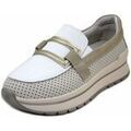 Slip ons Osvaldo Pericoli Mocassin Femme, Cuir souple, Compens&eacute; - 80044 Blanc Grenoble