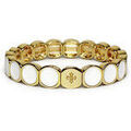 Bracelets sur Grenoble : Bracelets Lauren Steven Bracelet Emaill&eacute; Blanc Jaune