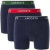 Boxers Lacoste 3 Pack Cotton Stretch Boxer Briefs Navy/Multi Bleu