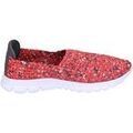 Chaussures d&eacute;contract&eacute;es femme sur Grenoble : Slip ons Caf&eacute; Noir bf511 Rouge