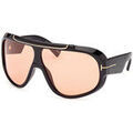 Lunettes sur Grenoble : Lunettes de soleil Tom Ford FT1093 RELLEN Lunettes de soleil, Noir/Marron, 71 mm