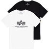 T-shirt Alpha Industries Basic T-Shirt BL 2 Pack - black/white