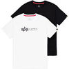 T-shirt Alpha Industries Alpha Label T-Shirt 2 Pack - black/white
