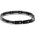 Bracelets sur Grenoble : Bracelets Jourdan Bracelet Salto acier bicolore noir/argent&eacute; Noir