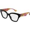 Lunettes de soleil Gucci GG1424O Cadres Optiques, Noir/Transparent, 54 mm