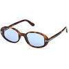 Lunettes de soleil Tom Ford FT1364 IGGY Lunettes de soleil, Havana/Bleu, 49 mm