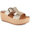 Mules femme sur Grenoble : Mules Inuovo 123112 Dor&eacute;