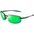 Lunettes sur Grenoble : Lunettes de soleil Maui Jim MJ0676S Lunettes de soleil, Vert/Vert, 63 mm