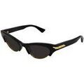 Lunettes sur Grenoble : Lunettes de soleil Bottega Veneta BV1431S Lunettes de soleil, Noir/Gris, 52 mm
