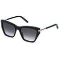 Lunettes sur Grenoble : Lunettes de soleil Furla SFU983 Lunettes de soleil, Noir/Fum&eacute;e, 56 mm Noir