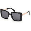 Lunettes sur Grenoble : Lunettes de soleil Max&co MO0134 Lunettes de soleil, Noir/Fum&eacute;e, 52 mm Noir
