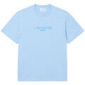 T-shirt Lacoste T-shirt classic fit jersey de coton imprim&eacute; bleu Bleu Grenoble