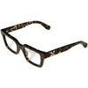 Lunettes de soleil Off-White OW5008 Style 21 Cadres Optiques, Havana, 50 mm