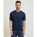 Pull Gran Sasso Pull homme &agrave; motif tiss&eacute; Bleu