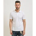 Polos sur Grenoble : Polo Sette/Mezzo Polo homme Settemezzo avec d&eacute;tails fluo Blanc