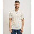 Polos sur Grenoble : Polo Yes Zee Polo homme en m&eacute;lange de lin Blanc