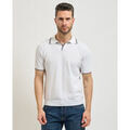 Polos sur Grenoble : Polo Gran Sasso Polo homme avec liser&eacute;s contrastants Blanc