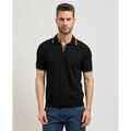 Polos sur Grenoble : Polo Gran Sasso Polo homme avec liser&eacute;s contrastants Noir