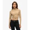 T-shirt Superdry Haut en jersey fronc&eacute; &agrave; manches longues
