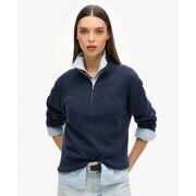 Pull Superdry Pull &agrave; demi-zip en tricot de coton classique
