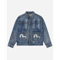 Veste Evisu 2ESHTM6DJ1008 MULTI POCKET DENIM JACKET-INDM MID TONE INDIGO