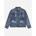 Veste Evisu 2ESHTM6DJ1008 MULTI POCKET DENIM JACKET-INDM MID TONE INDIGO