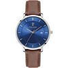 Montre Pierre Lannier Montre Homme INTI Bleu Cuir Brun